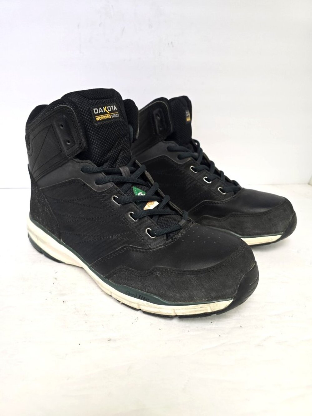 Dakota Men's 3617 Mid-Cut Quad Lite Steel Toe Steel Plate Shoes Black Size 9M